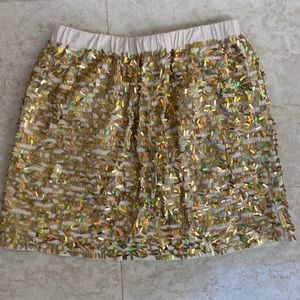 Gold sequin skirt- crewcuts size 8
